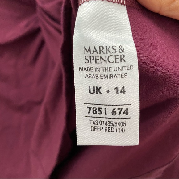 Marks & Spencer Twist Knot Long Sleeve Top sz 14uk - Picture 4 of 6